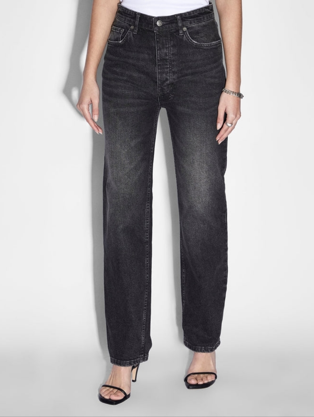Ksubi Denim Classic Fit Washed Black Vintage-Style Jeans